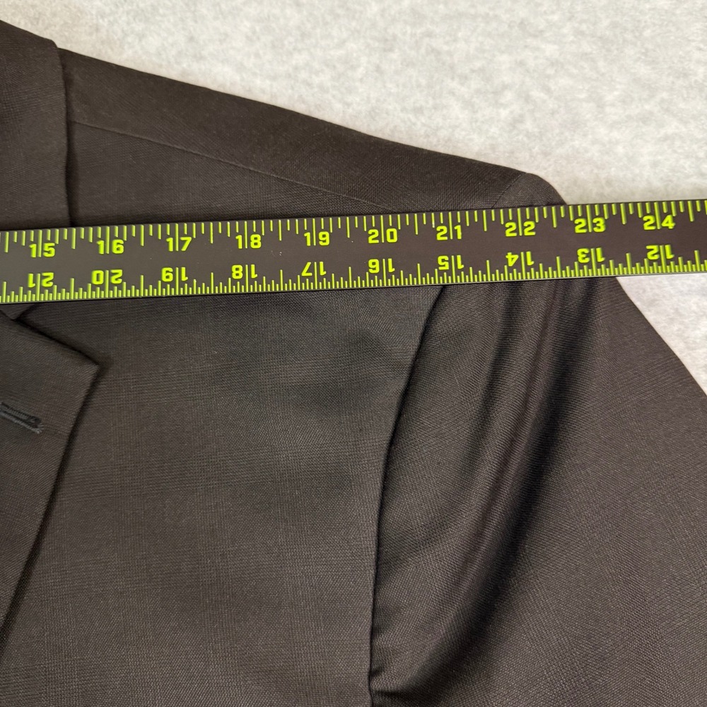Oak Hill Perfect Fit Mens 54 REG Brown 2 Button Suit Jacket Blazer Stretch Solid - Picture 10 of 16
